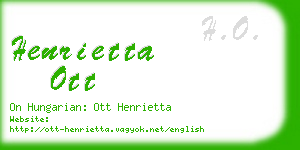 henrietta ott business card